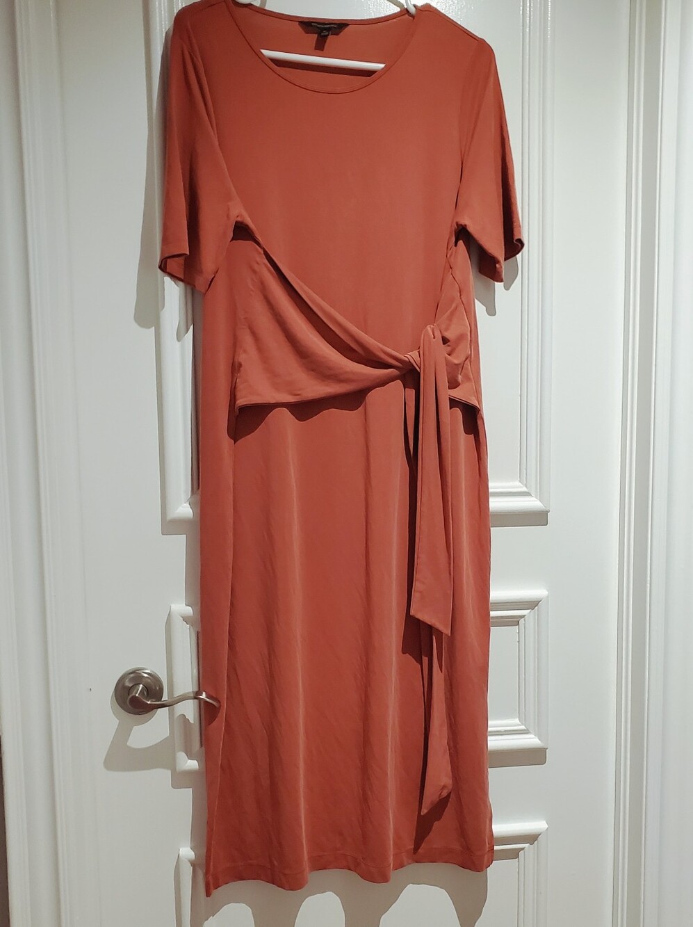 Banana Republic Super Soft Sandwash Modal Sash Tie Maxi Dress in rust/terracotta